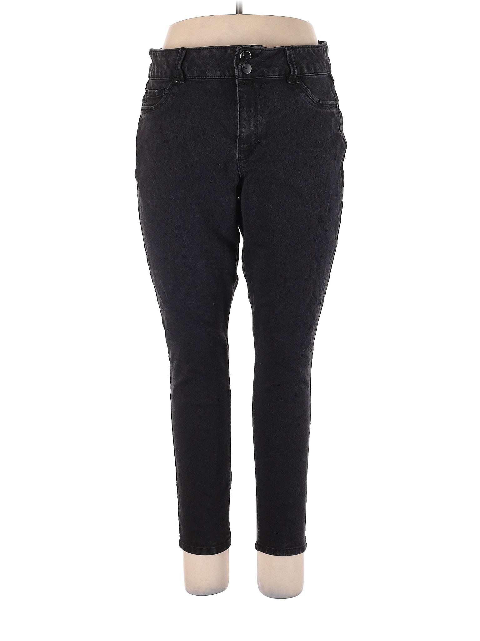 D.Jeans Solid Black Jeans Size 20 (Plus) 40 off ThredUp