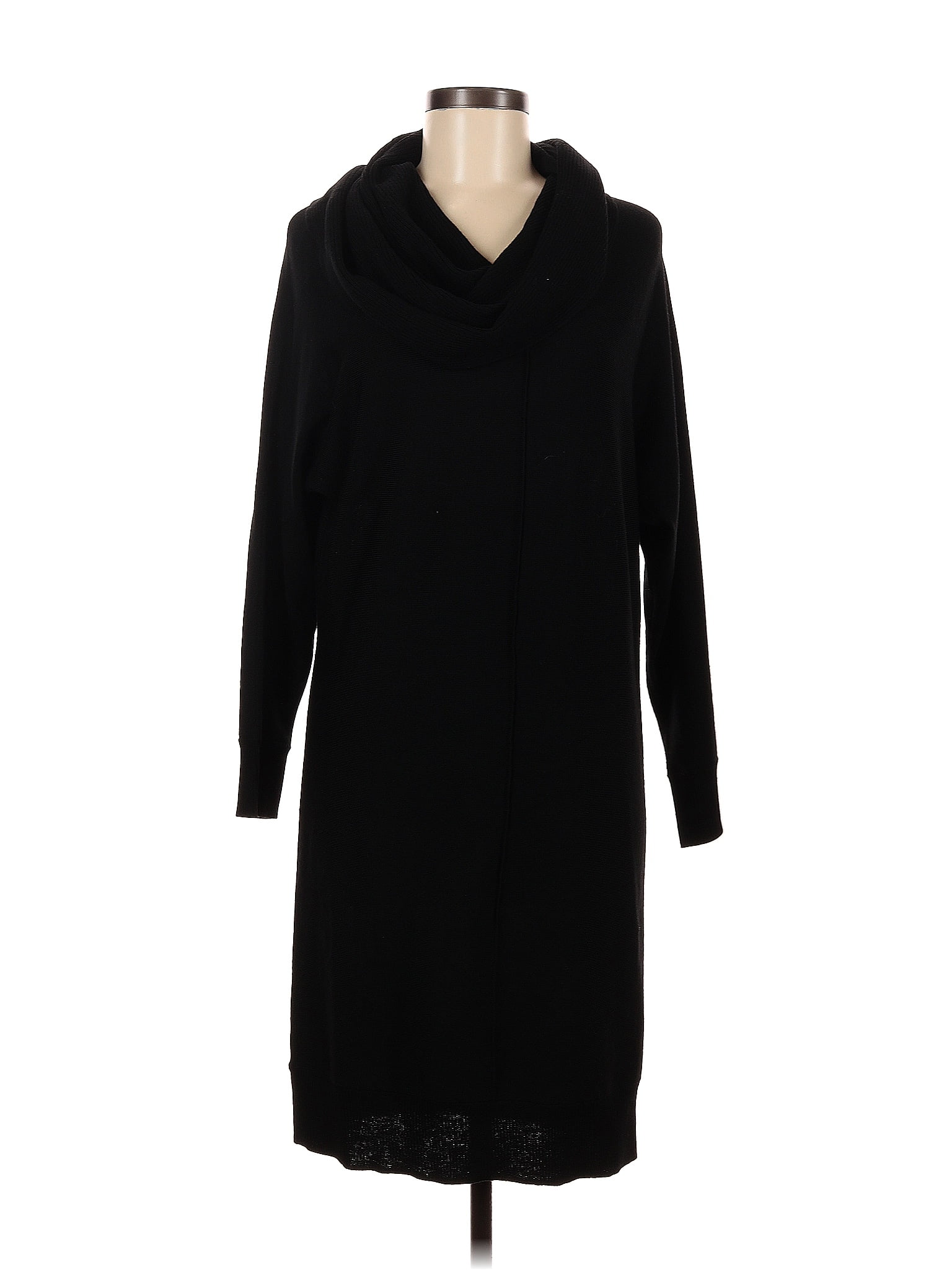 tahari-100-merino-solid-black-casual-dress-size-m-73-off-thredup