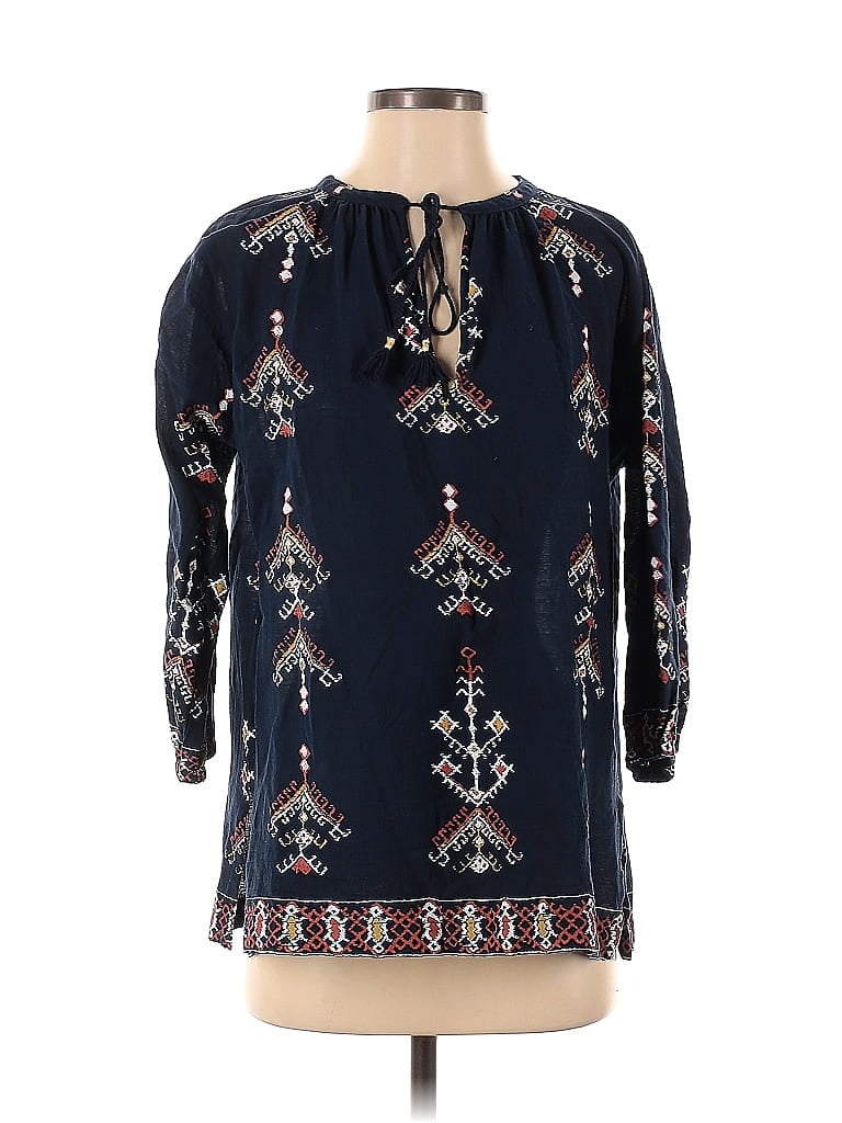 Click to view more detailed imagery on our partner's website Pre-owned Madewell 3/4 Sleeve Blouse In Blue