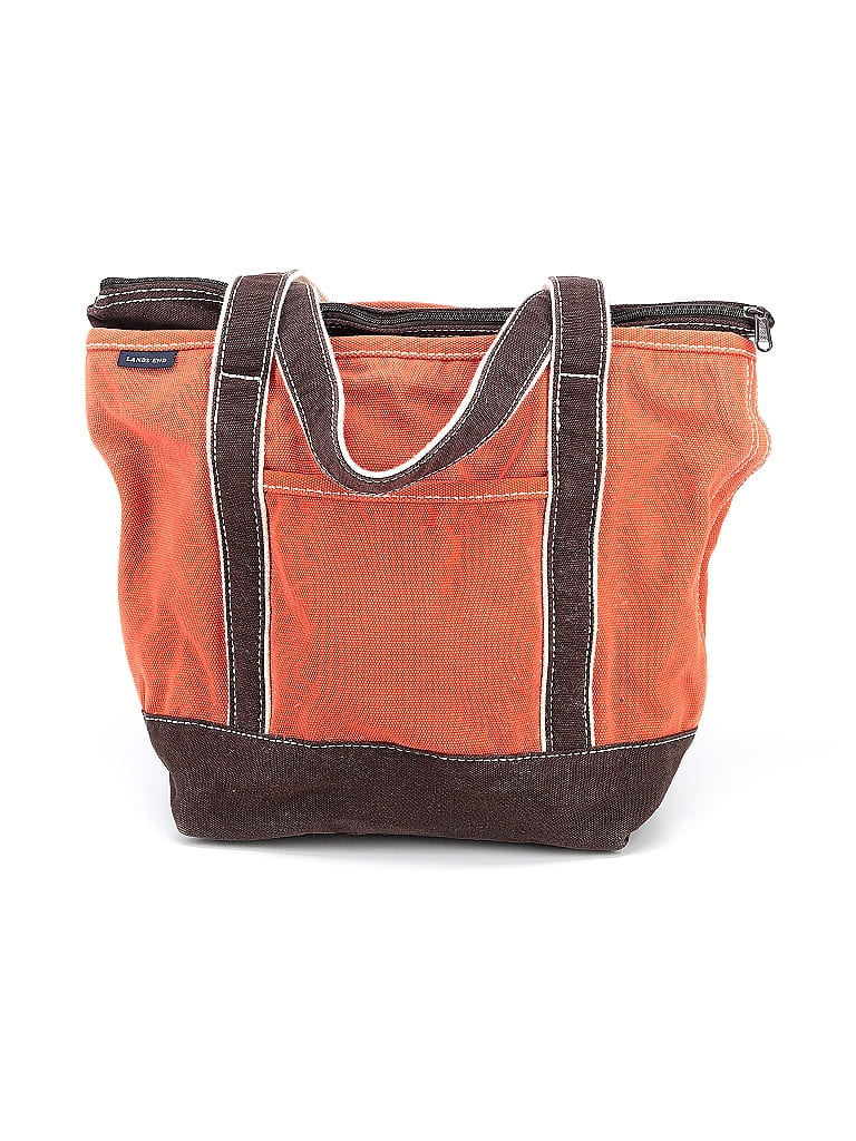 Lands' End Color Block Orange Tote One Size 69 off thredUP