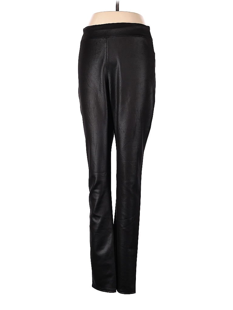 Pre-owned Prettylittlething Faux Leather Pants In Black