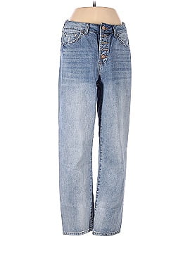 Sincerely Jules Wide-Leg Blue Jeans Juniors 9 Distressed 100% Cotton