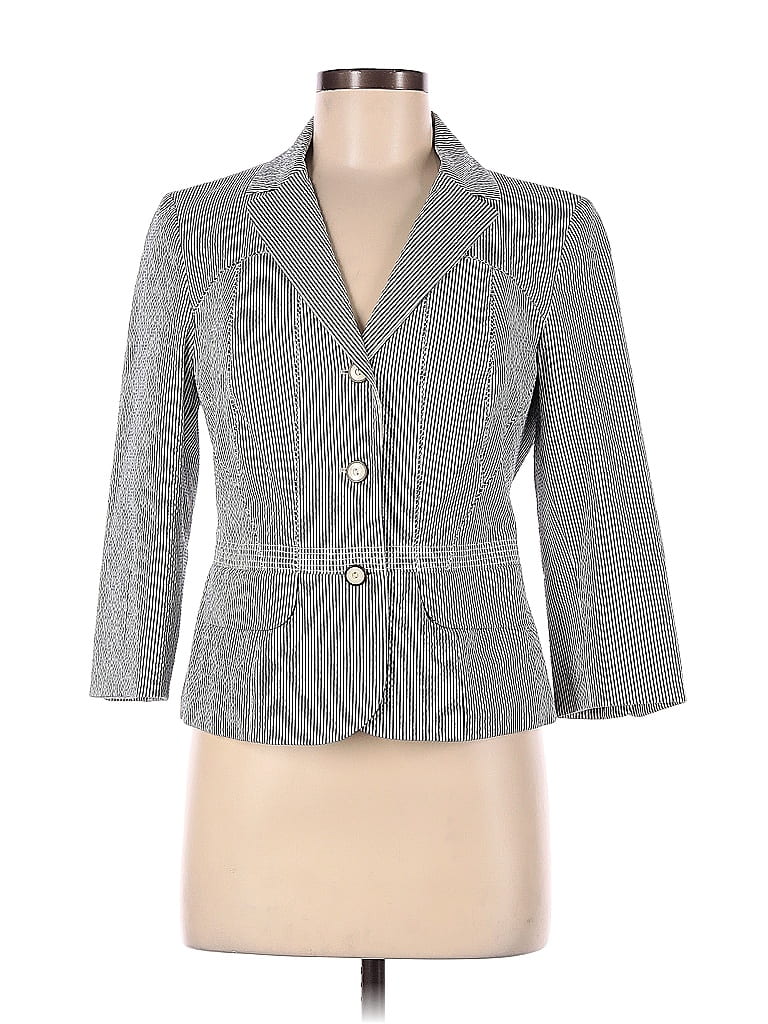 Piazza Sempione Stripes Gray Blazer Size 44 (IT) 85 off ThredUp