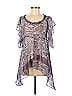 Mink Pink 100% Other Purple Short Sleeve Blouse Size M - photo 1