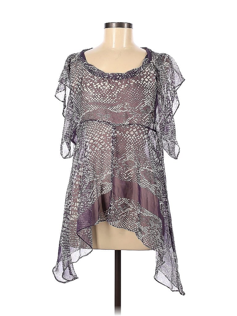 Mink Pink 100% Other Purple Short Sleeve Blouse Size M - photo 1