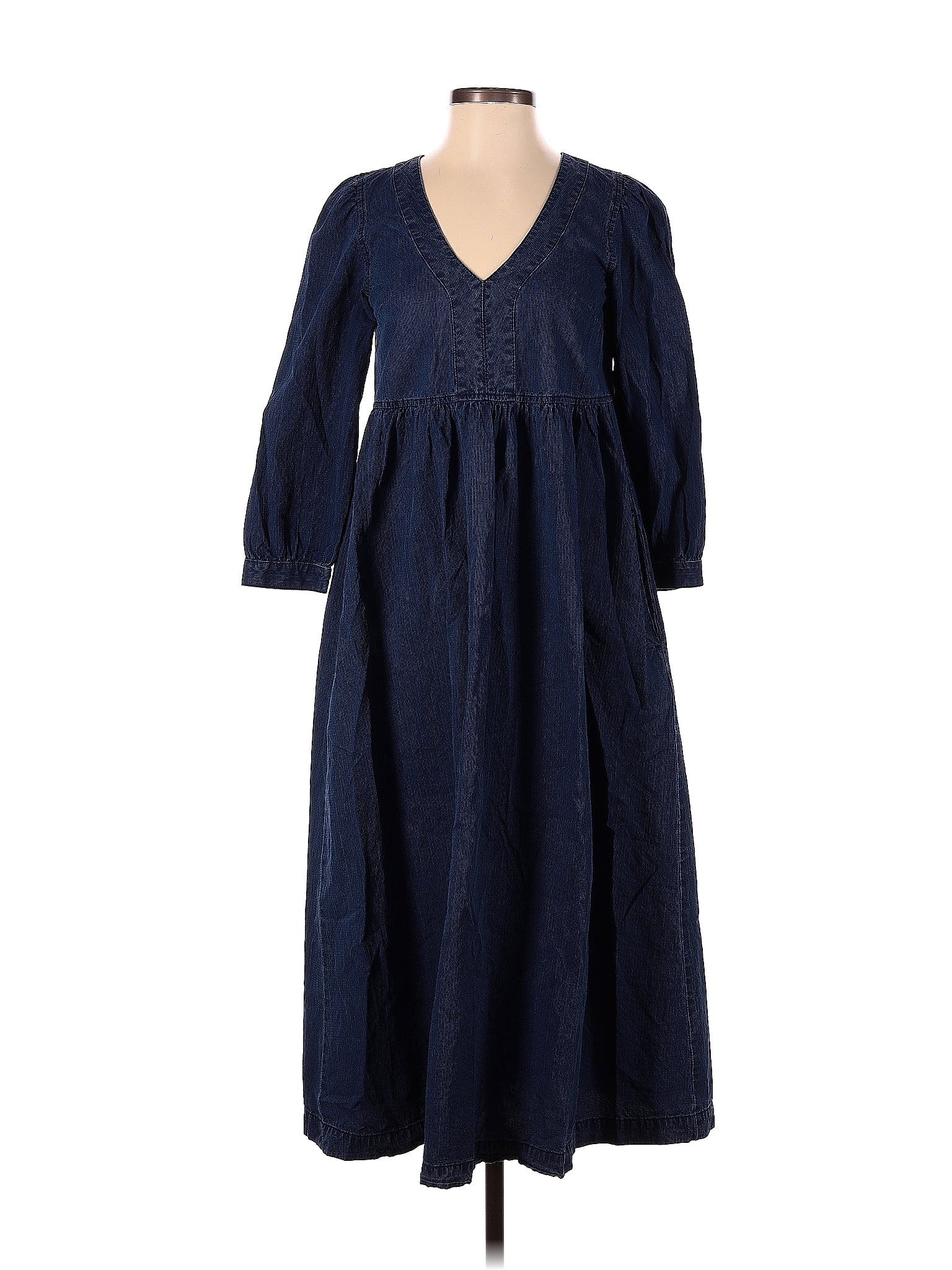 Madewell 100% Cotton Navy Blue Casual Dress Size XS - 70% off | ThredUp