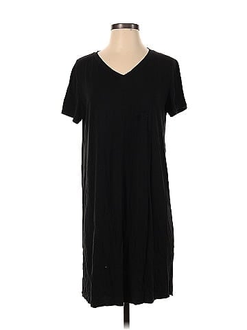 Fishers Finery Solid Black Casual Dress Size S - 69% off