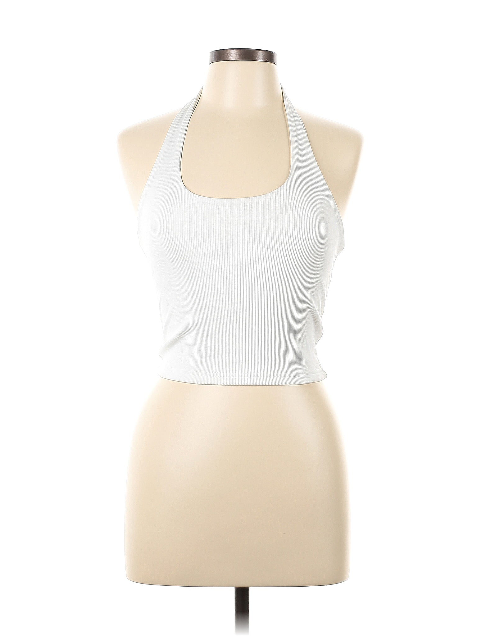Unbranded White Halter Top Size L - 40% off | ThredUp