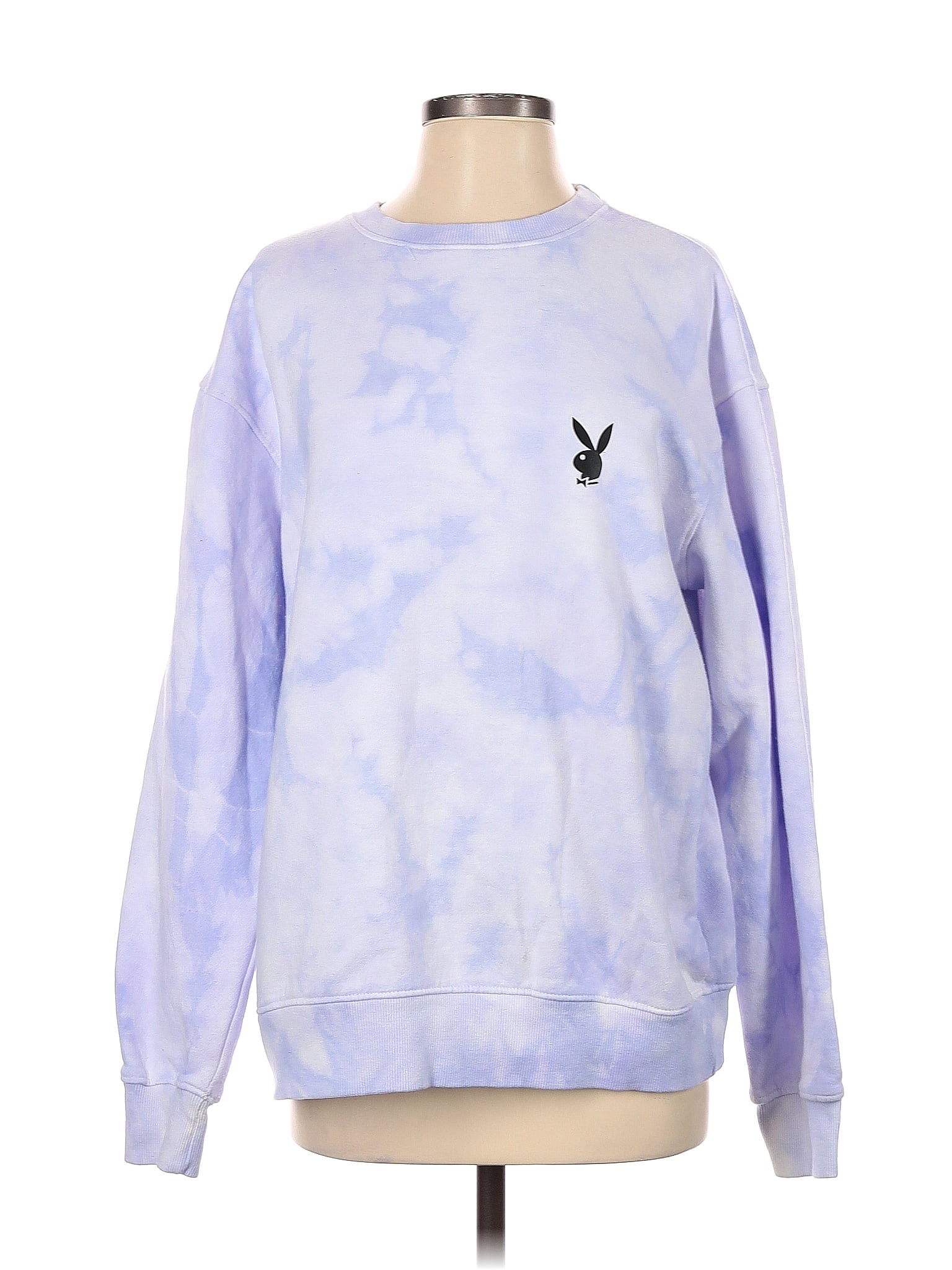 Playboy x missguided blue discount tie dye oversized hoodie dress