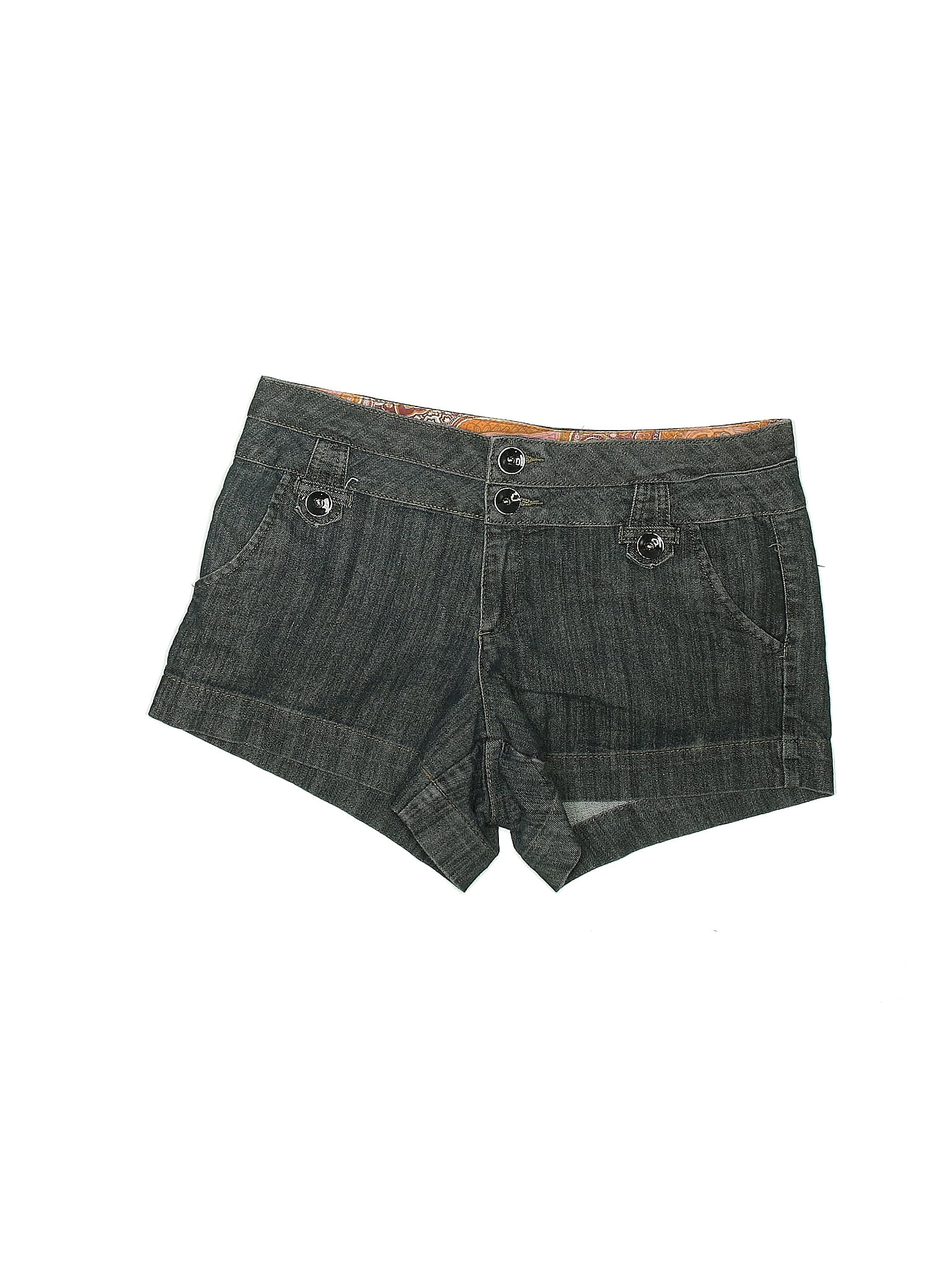One 5 One Solid Gray Denim Shorts Size 14 - 37% off