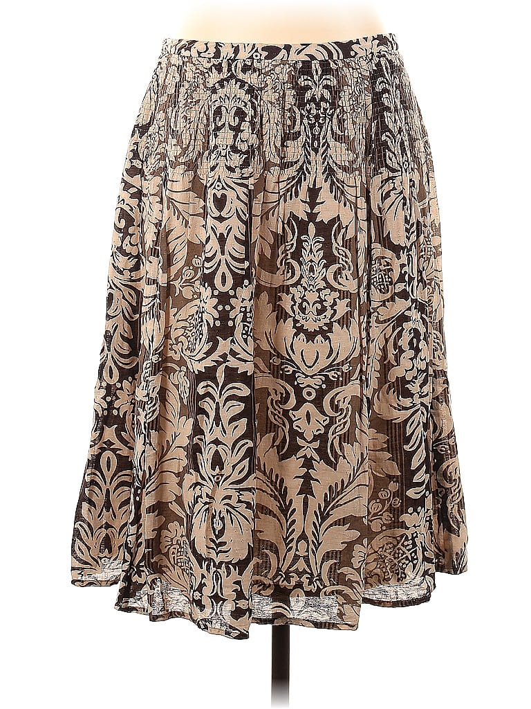 Jupe LOFT Ann Taylor - Lin/coton Kaki, Taille 6, été, Style Mini Au-dessus Du Genou