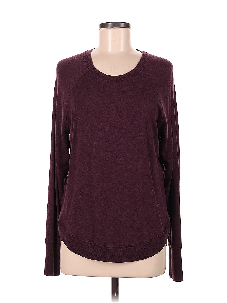 Athleta Color Block Solid Burgundy Sweatshirt Size M - 58% off | thredUP