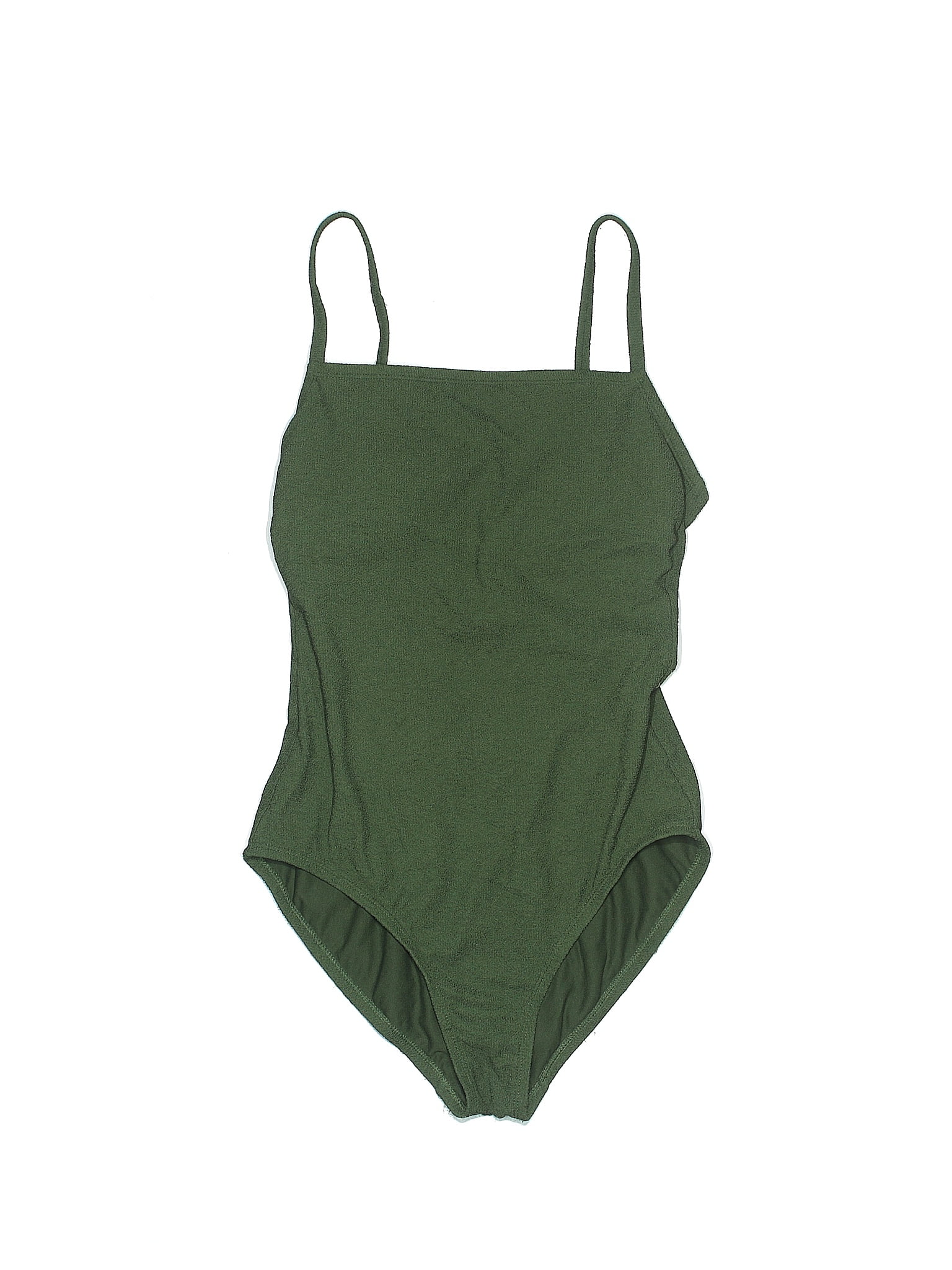 Kona Sol Solid Green One Piece Swimsuit Size M 36 Off Thredup