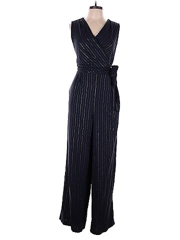 Emma Michele Stripes Navy Blue Jumpsuit Size 16 46 off ThredUp