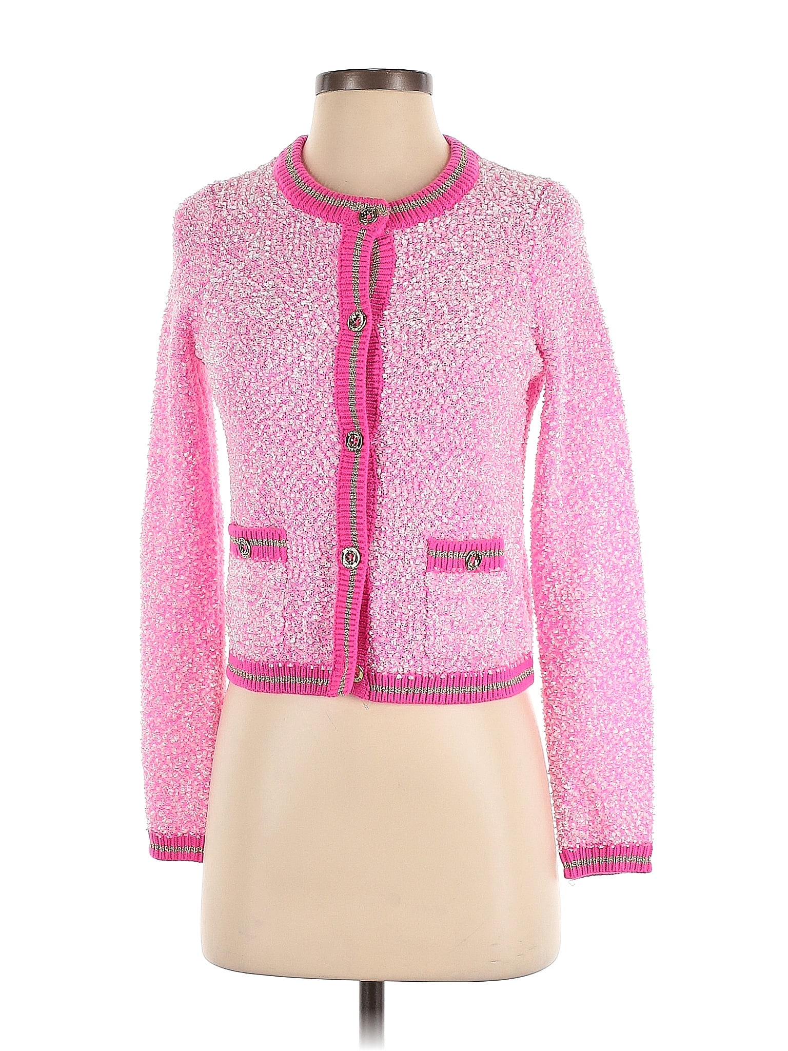 Sweater Cardigan Designer By Lilly Pulitzer In White, Size: Xs