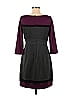 White House Black Market Color Block Marled Gray Casual Dress Size 6 - photo 2