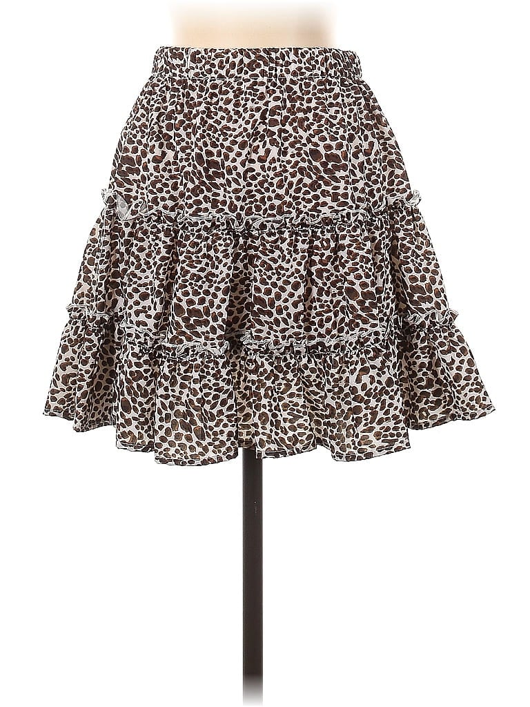 Pre-owned Shein Casual Skirt In Brown
