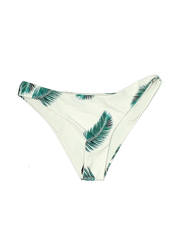 Zaful Tropical Graphic Ivory Swimsuit Bottoms Size 8 - photo 1