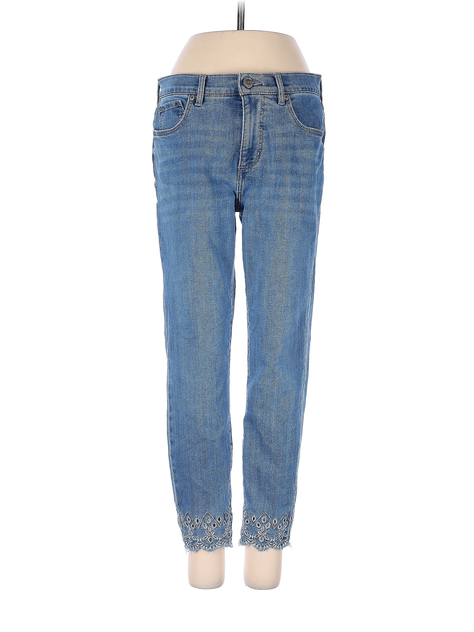 Ann Taylor LOFT Solid Blue Jeans Size 4 70 off ThredUp