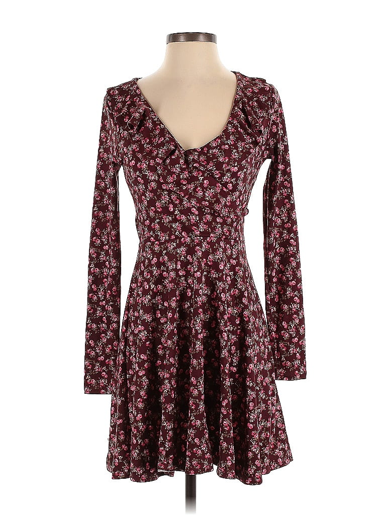 Forever 21 Floral Multi Color Black Casual Dress Size 1X (Plus) - 18