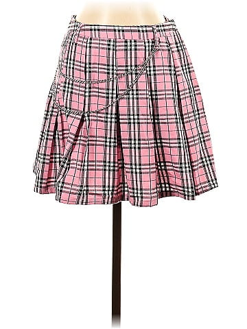 Hot topic pink plaid clearance skirt