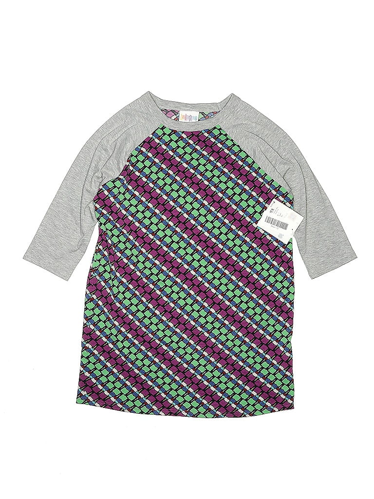 Lularoe Fair Isle Chevron-herringbone Chevron Gray Short Sleeve T-Shirt Size 12 - photo 1