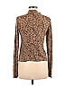American Eagle Outfitters Animal Print Leopard Print Brown Long Sleeve Blouse Size M - photo 2