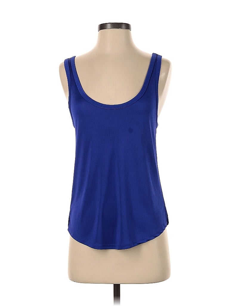 Pre-owned Something Navy Tank Top Blue Strapless Neckline Tops