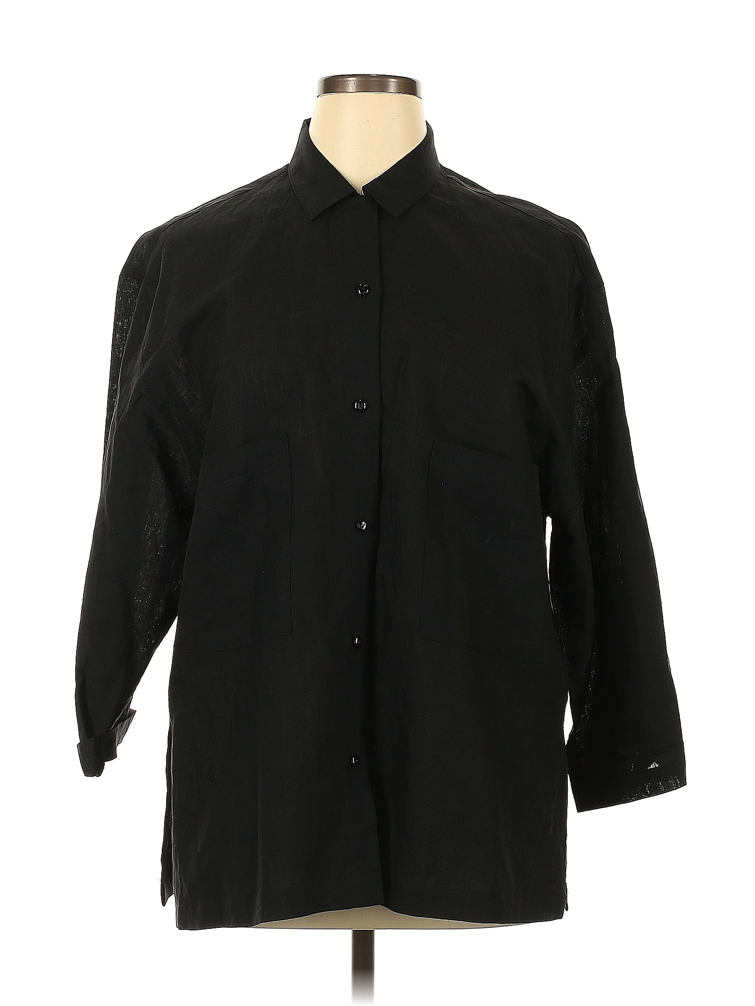 Victorias Secret Black Long Sleeve Button Down Shirt Size Estimate