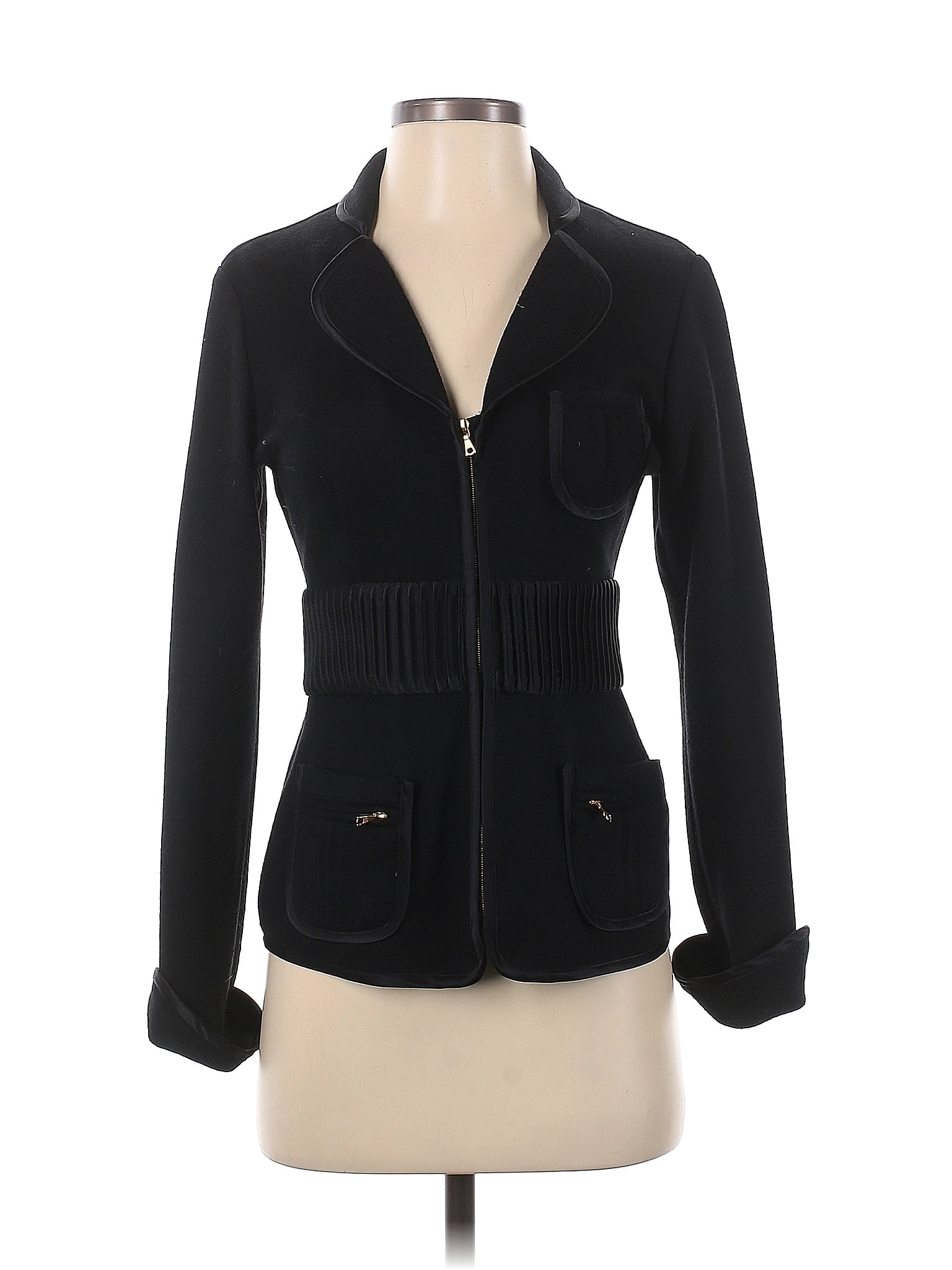 Erin Snow 100% Wool Solid Black Jacket Size XS - 77% off | ThredUp