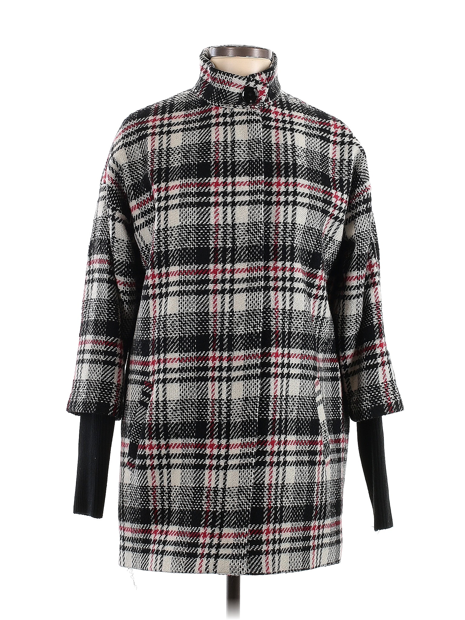 Express Plaid Multi Color Gray Coat Size S - 72% off | ThredUp