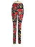 Body Central Floral Floral Motif Baroque Print Graphic Tropical Red Leggings Size L - photo 1