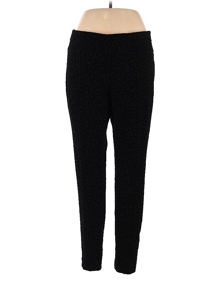 New Directions Jacquard Marled Tweed Stars Polka Dots Black Casual Pants Size XL - photo 1