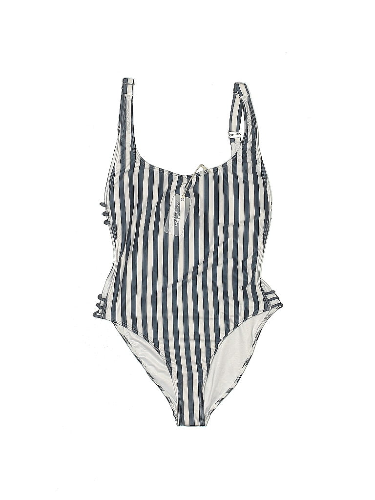 WATERCOLORS by Kenny Flowers Stripes Multi Color Ivory One Piece