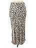 H&M 100% Viscose Snake Print Baroque Print Animal Print Silver Casual Skirt Size 6 - photo 2