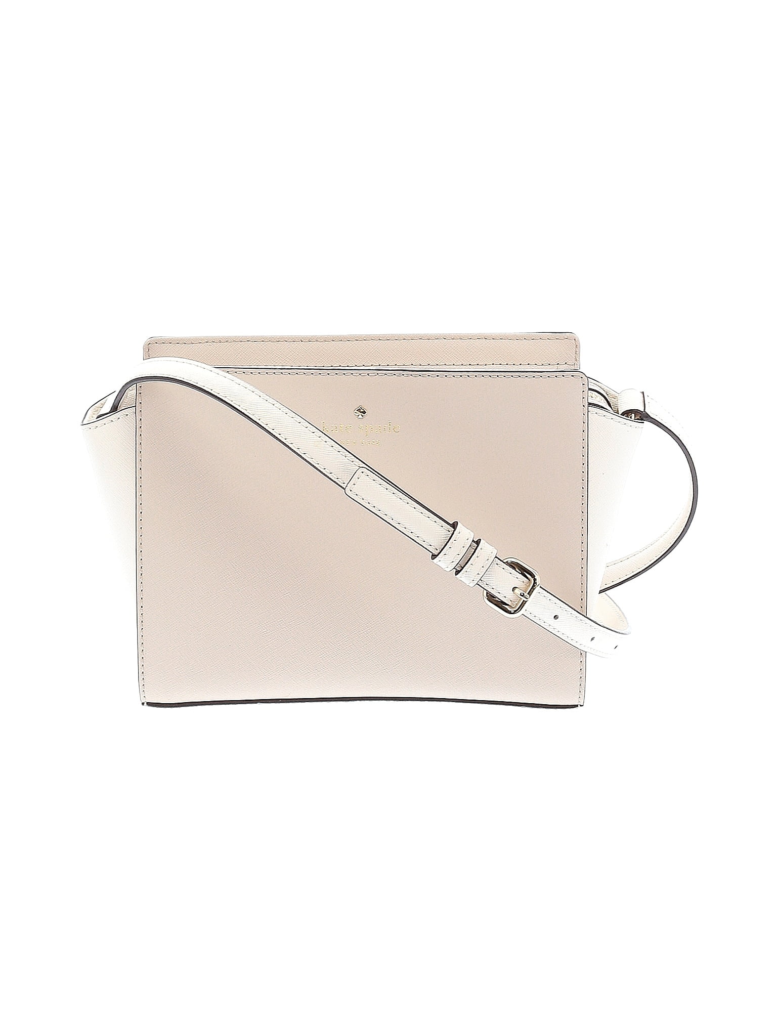 Kate Spade New York 100% Cow Leather Color Block Solid Ivory Crossbody ...