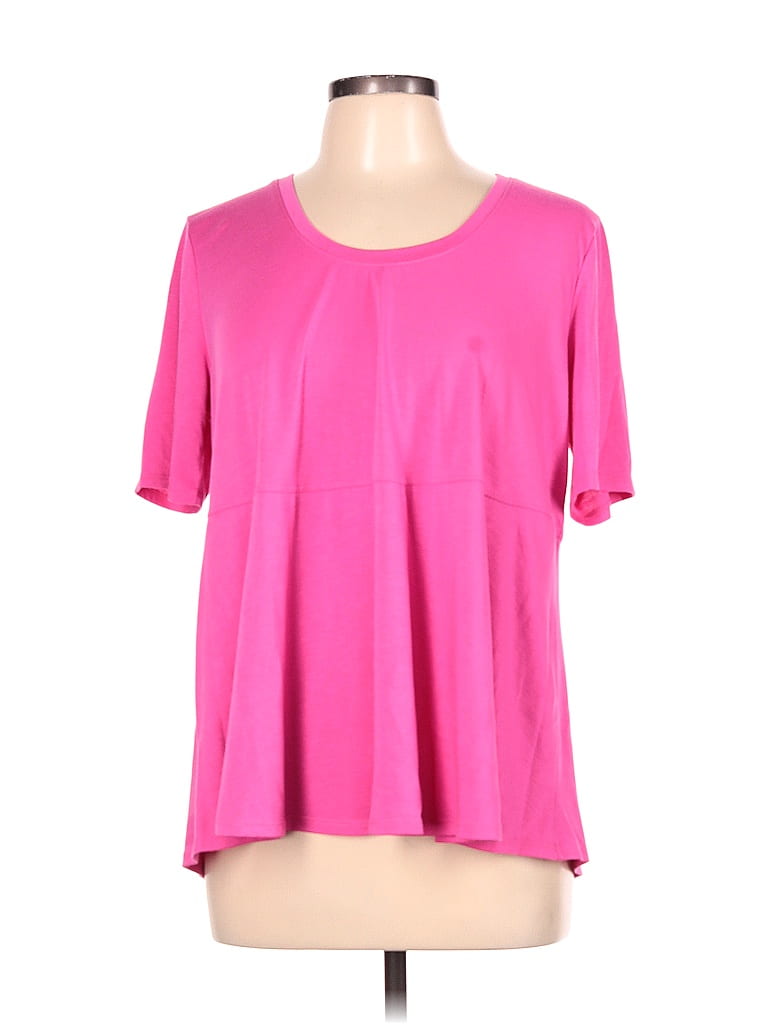 West Loop Solid Pink Short Sleeve Top Size L 46 Off Thredup