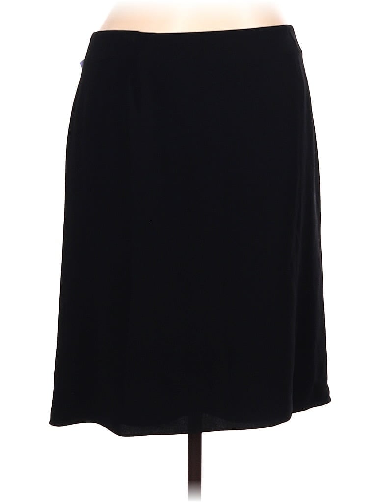 Armani Collezioni 100% Polyester Solid Black Formal Skirt Size 10 - photo 1