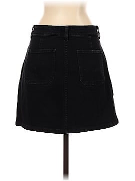 Madewell Denim Utility Zip Skirt in Black Frost (view 2)