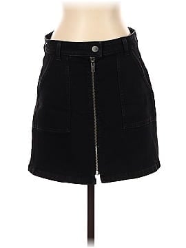 Madewell Denim Utility Zip Skirt in Black Frost (view 1)