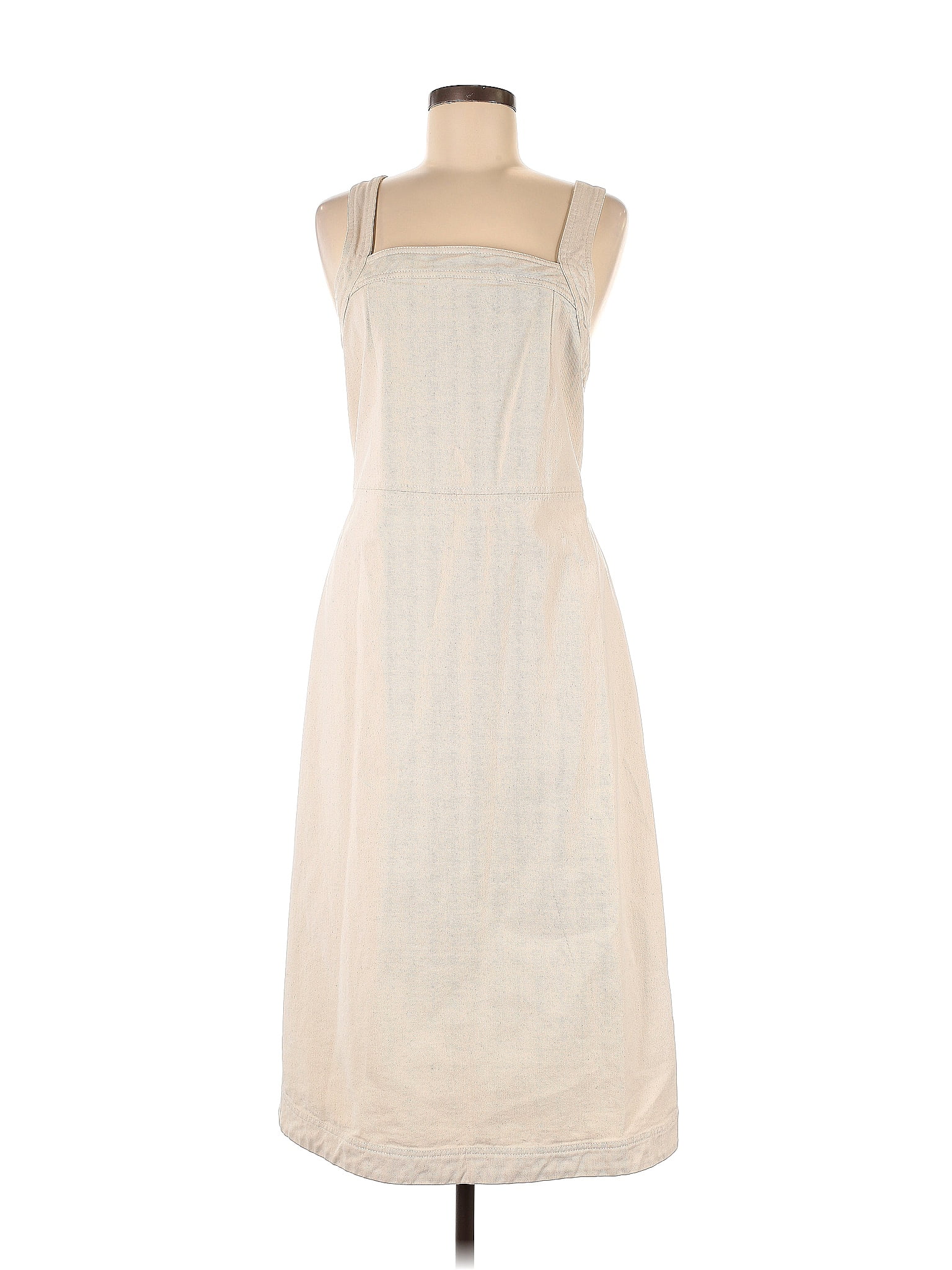 H&M 100% Cotton Solid Ivory Casual Dress Size M - 53% off | ThredUp
