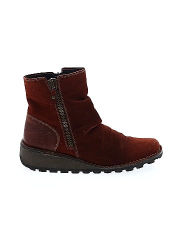 Burgundy fly clearance boots