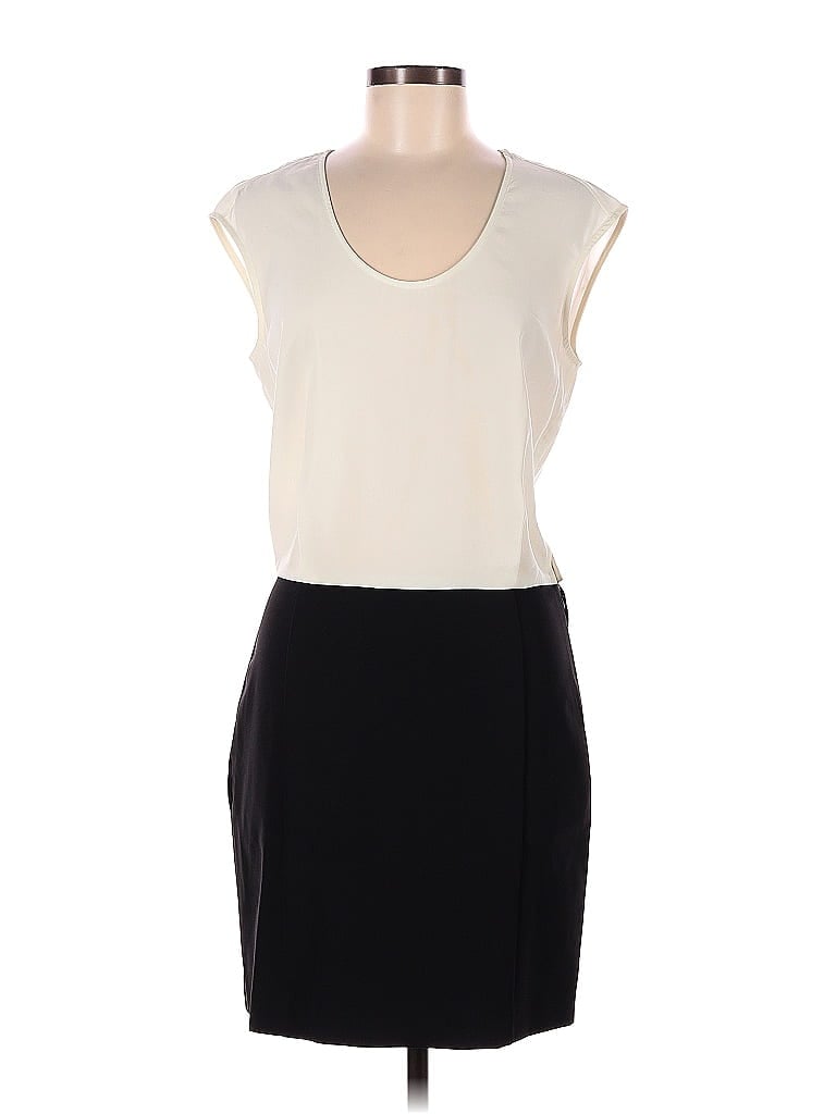 Banana Republic Color Block Solid Ivory Casual Dress Size 6 - photo 1
