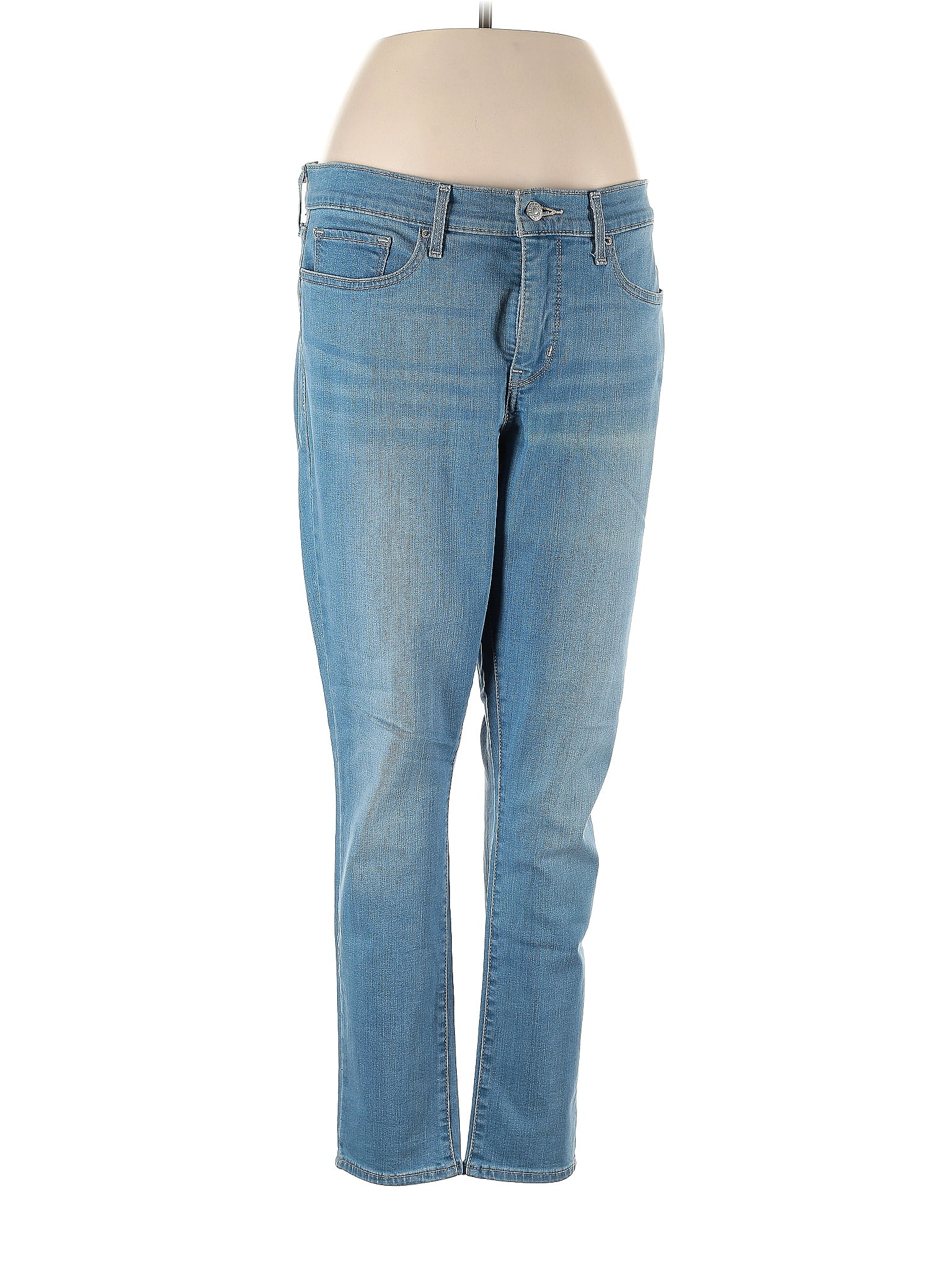 Levi's Solid Blue Jeans 31 Waist - 65% off | ThredUp