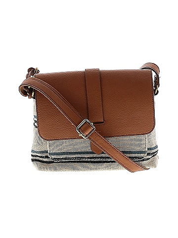 Fossil tan leather hot sale crossbody bag