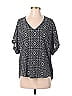 Blue Rain 100% Polyester Black Short Sleeve Blouse Size S - photo 1