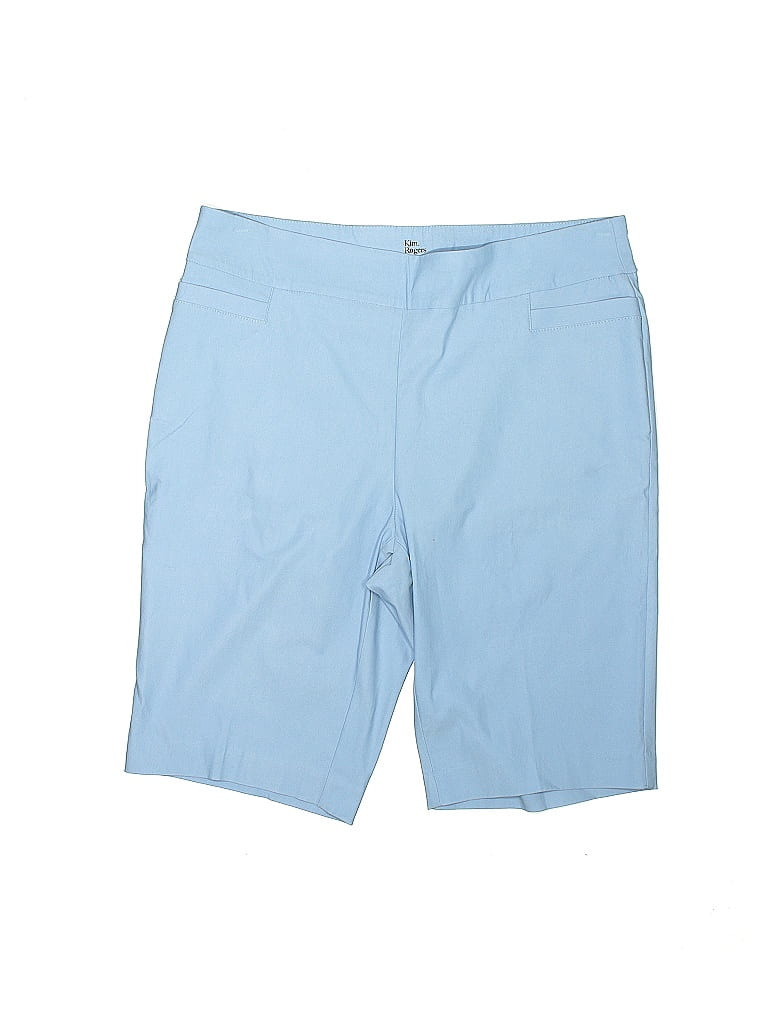 Kim Rogers Solid Blue Shorts Size 18 (Plus) 7 off ThredUp