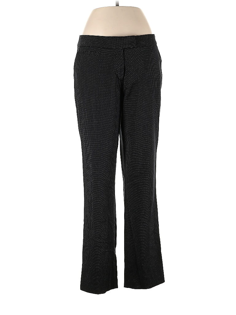 Investments Jacquard Marled Tweed Chevron-herringbone Brocade Chevron Black Dress Pants Size 10 - photo 1
