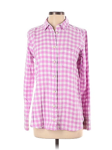 Vintage Hollister Womens Pink Long Sleeve Collared Button Down Tartan  Gingham Shirt Size S -  Canada