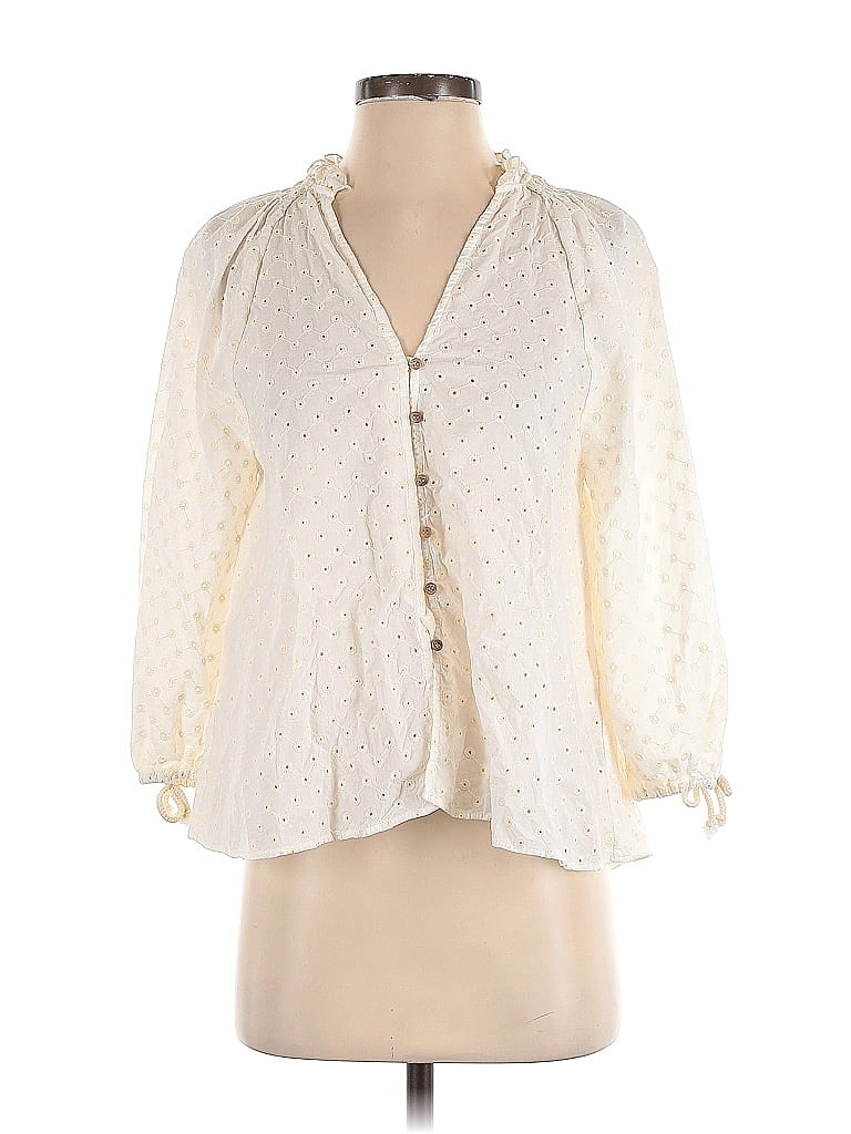 Zara Ivory Long Sleeve Blouse Size Xs 54 Off Thredup